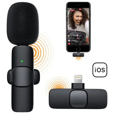 ميكروفون بجودة صوت جيدة و نقية يعمل بتقنية البلوتوث مناسب لأجهزة الأيفون Microphone Avec Une Bonne Qualité De Son IOS