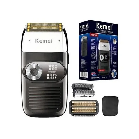 ماكينة حلاقة كهربائية قابلة للشحن، ماكينة تشذيب اللحية Kemei km 2026 Rasoir électrique rechargeable, coupe-barbe