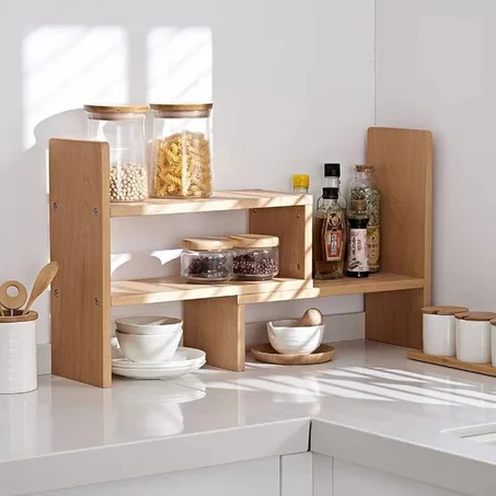 رفوف لترتيب المطبخ أو المكتب
