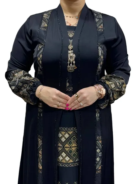 عباية حرير من قطعتين