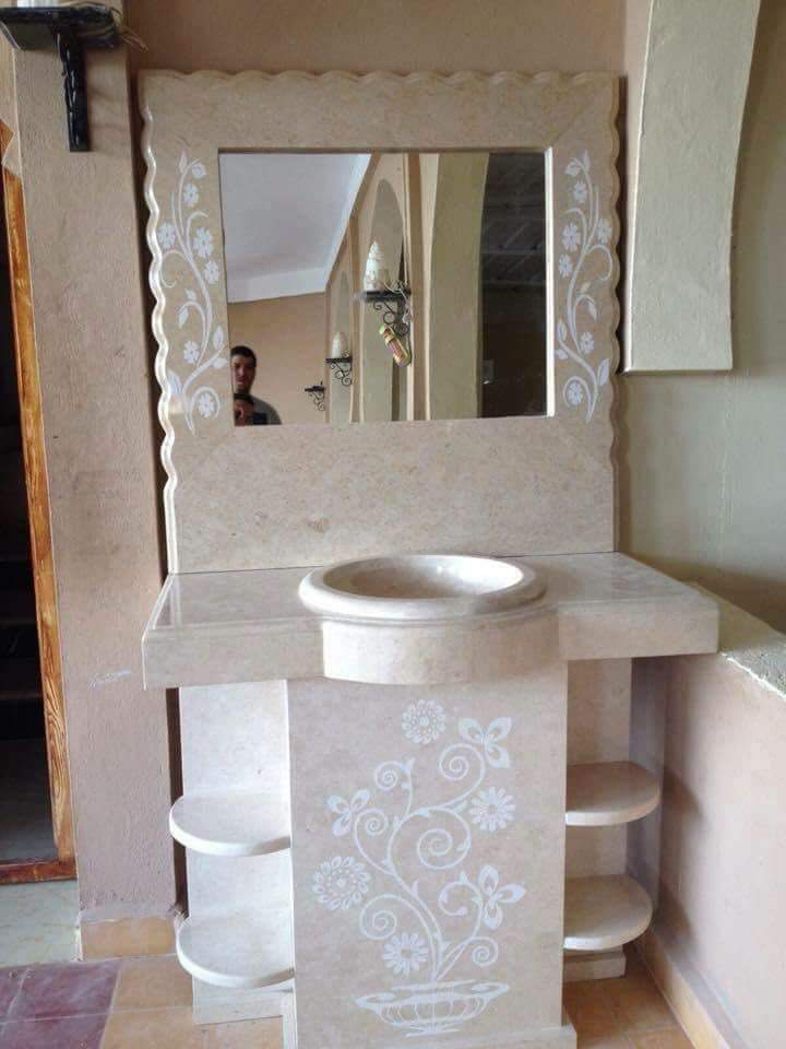 ✨ Vasque en Marbre Local Massif – Élégance Authentique ✨80*50