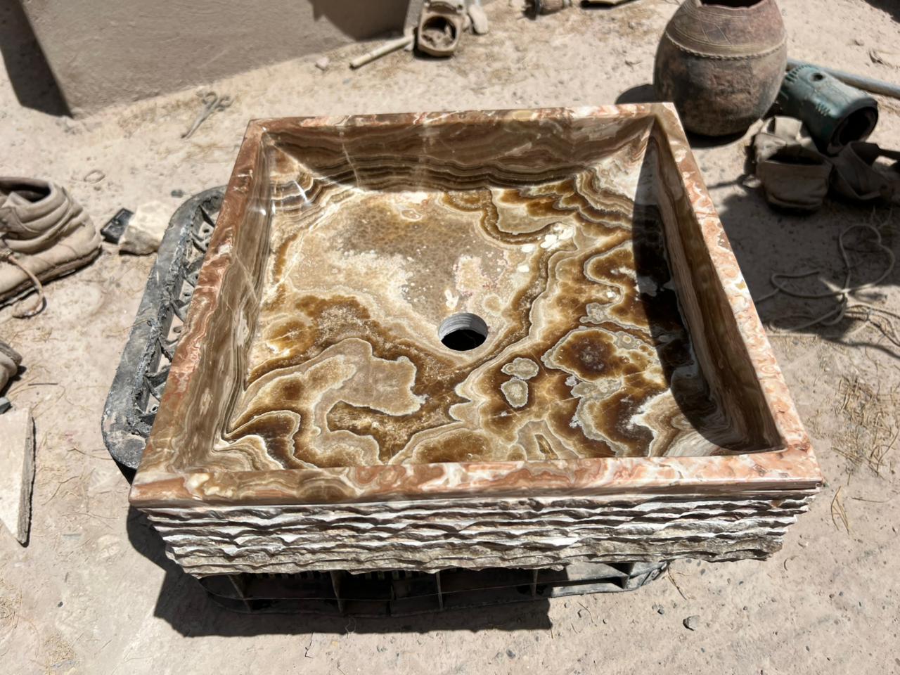 ✨ Vasque Cercle / Carré ou Sauvage en Onyx Naturel ✨