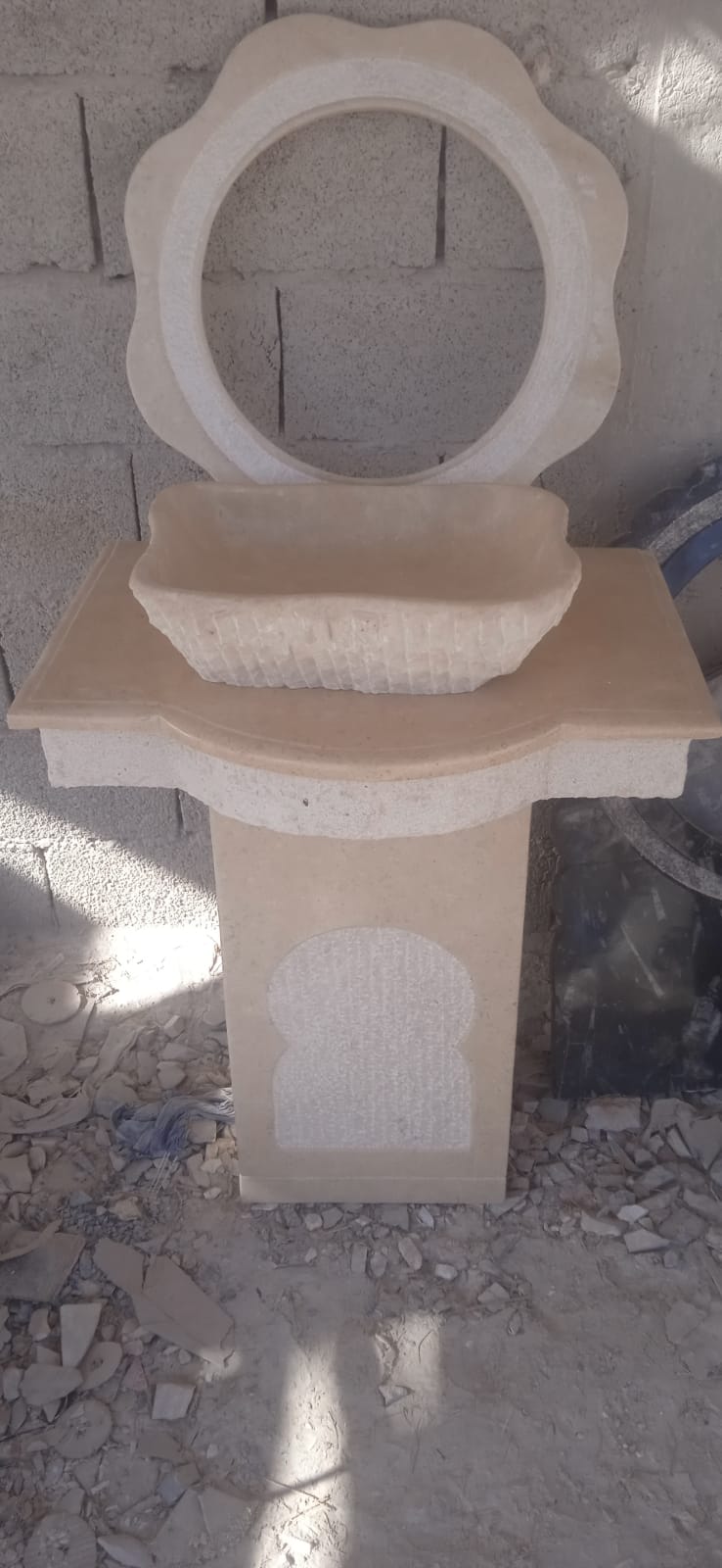 ✨ Vasque en Marbre Local Massif – Élégance Authentique ✨80*50