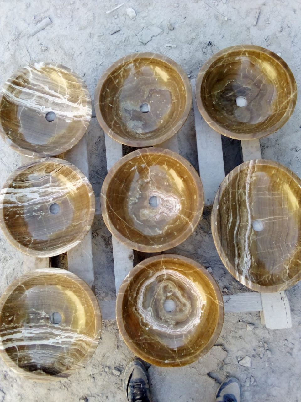 ✨ Vasque Cercle en Onyx et marbre  Naturel ✨