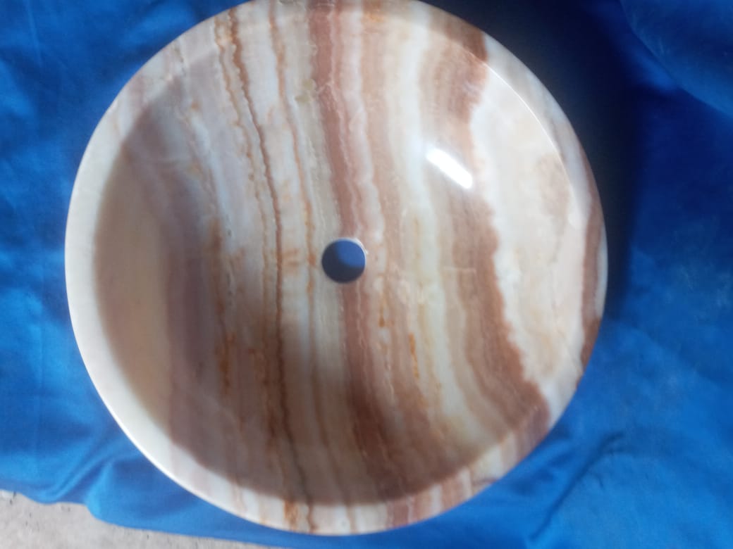✨ Vasque Cercle en Onyx et marbre  Naturel ✨
