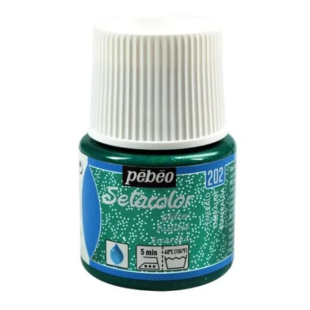 Peinture tissu setacolor Pebeo 45ml Emeraude N°202