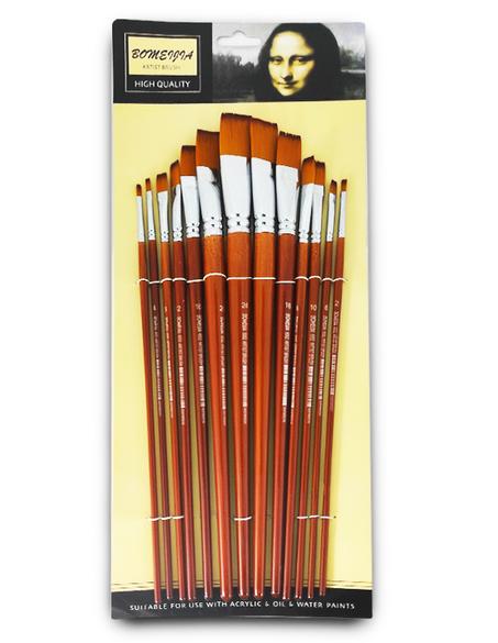 Ensemble de 13 pinceaux Plats