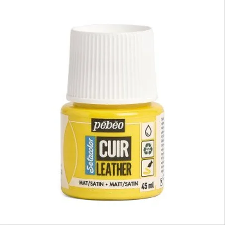Peinture cuir Pebeo 45ml Jaune vif