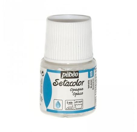 Peinture tissu setacolor Pebeo 45ml Blanc N°10