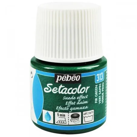 Peinture tissu setacolor Pebeo 45ml Vert sapin N°313