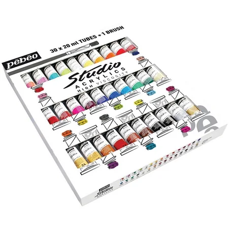 Pack acrylique Pebeo 30 couleurs x 20ml
