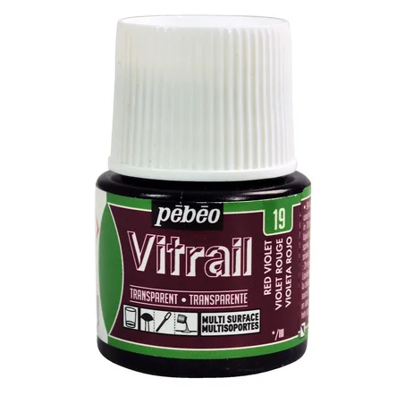 Peinture Vitrail Pebeo Violet rouge N°19 45ml