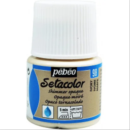 Peinture tissu setacolor Pebeo 45ml Nacre dorée N°97