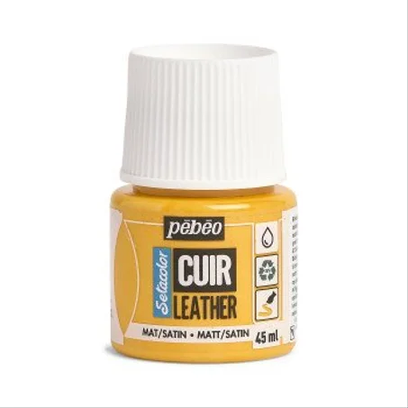 Peinture cuir Pebeo 45ml Jaune tournesol