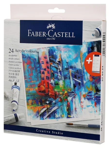 Set de 24 tubes acryliques Faber-Castell 24x9ml