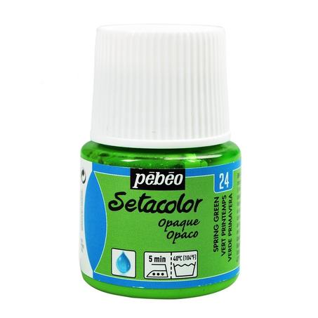 Peinture tissu setacolor Pebeo 45ml Vert printemps N°24