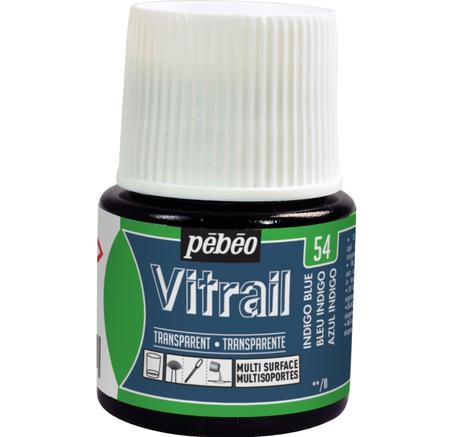Peinture Vitrail Pebeo Bleu Indigo N°54 45ml