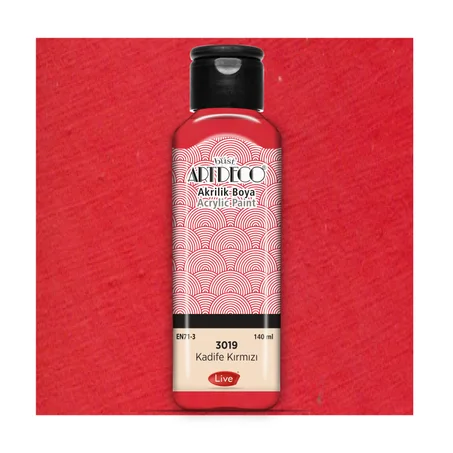Peinture acrylique ARTDECO 140ml Rouge velours 3019