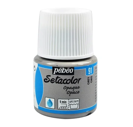 Peinture tissu setacolor Pebeo 45ml Gris N°91