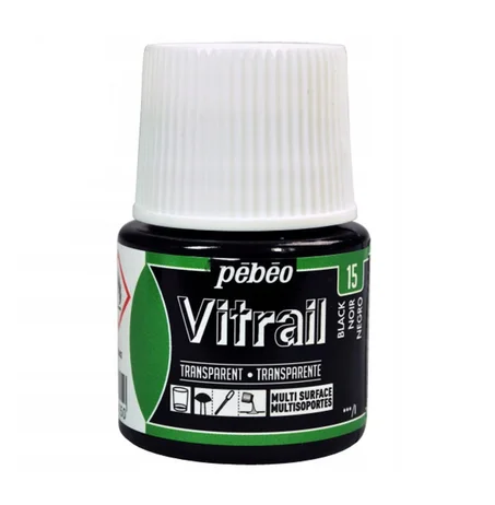 Peinture Vitrail Pebeo Noir N°15 45ml