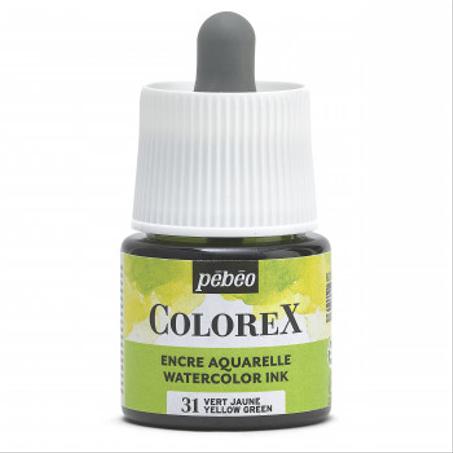 Encre aquarelle Colorex Pebeo 45ml Vert jaune