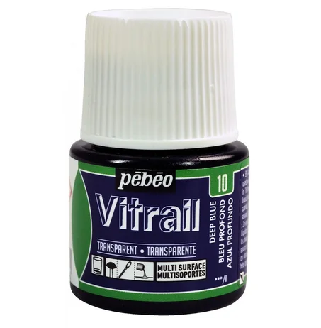Peinture Vitrail Pebeo Bleu profond N°10 45ml