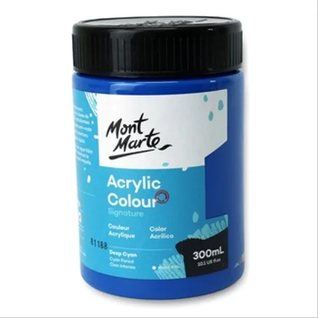 Peinture acrylique Mont Marte 300ml Cyan foncé
