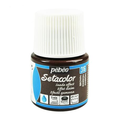 Peinture tissu setacolor Pebeo 45ml Marron N°316
