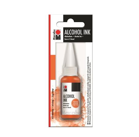 Encre alcool Marabu 20ml Rouge orangé