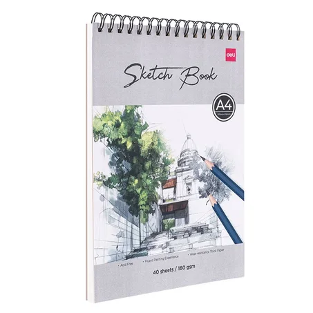 Sketch book deli A4 40 feuilles 160 gr