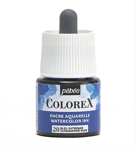 Encre aquarelle Colorex Pebeo 45ml Bleu outremer