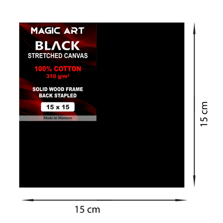 Toile Magic Art Black 15x15 cm