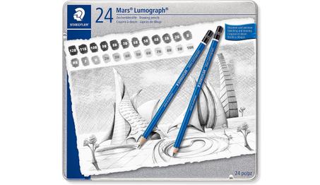 Boite en métal de 24 crayons à dessin Staedtler