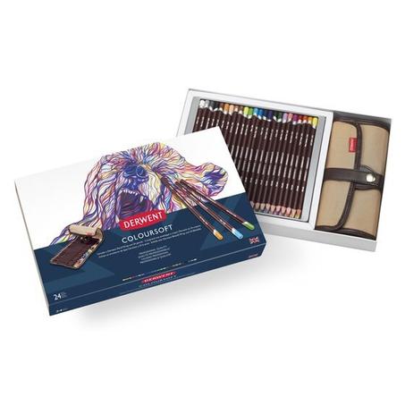 Pochette de 24 crayons couleurs Coloursoft Derwent
