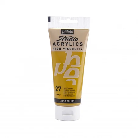 Peinture acrylique Pebeo 100ml Ocre jaune N°27
