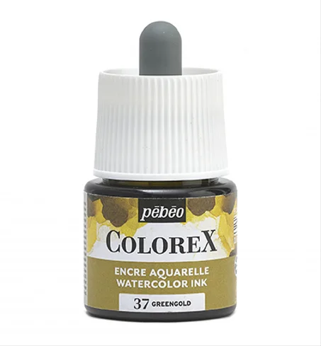Encre aquarelle Colorex Pebeo 45ml Greengold