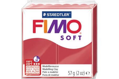 Pate polymère Fimo Soft Staedtler 57g Rouge cerise