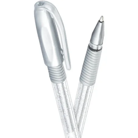 Stylo gel glitter Argent Pensan