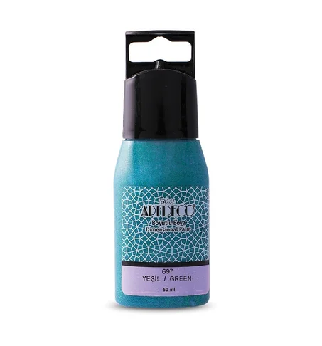 Peinture 3D Fashion ARTDECO 60ml Vert pailleté