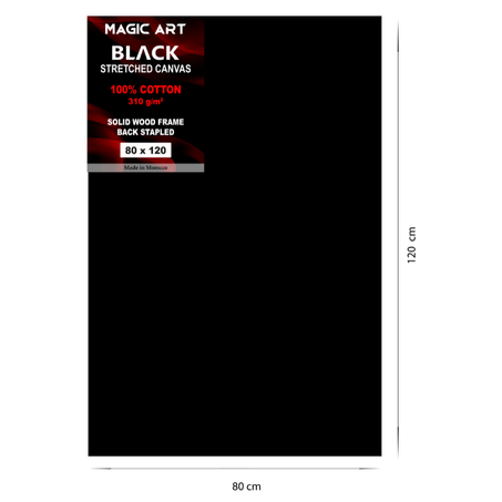 Toile Magic Art Black 80x120 cm