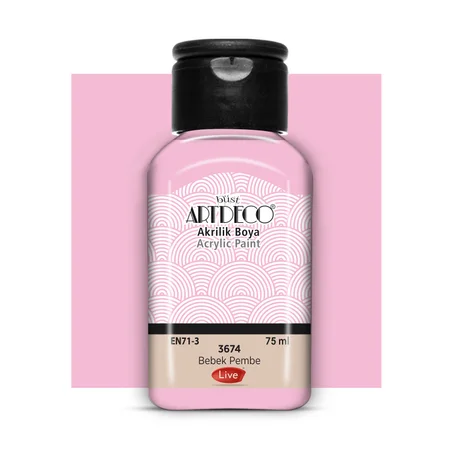 Peinture acrylique ARTDECO 75ml Rose bébé 3674