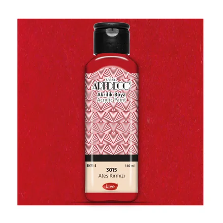 Peinture acrylique ARTDECO 140ml Rouge feu 3015