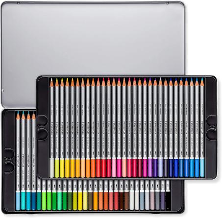 Boite métal de 60 crayons couleurs aquarelles Staedtler Karat
