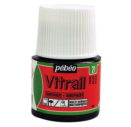 Peinture Vitrail Pebeo Rose N°21 45ml
