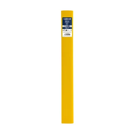 Papier crépon Canson 0.5x2.5m Jaune citron