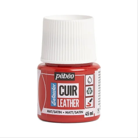 Peinture cuir Pebeo 45ml Rouge intense