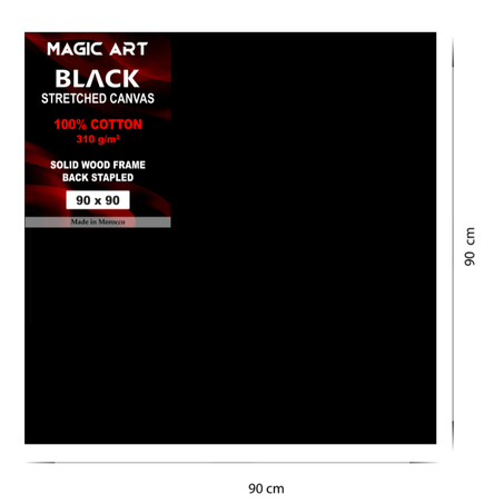 Toile Magic Art Black 90x90 cm