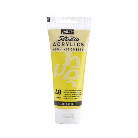 Peinture acrylique Pebeo 100ml Jaune primaire opaque N°48