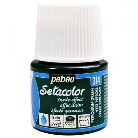 Peinture tissu setacolor Pebeo 45ml Vert pétrole N°314