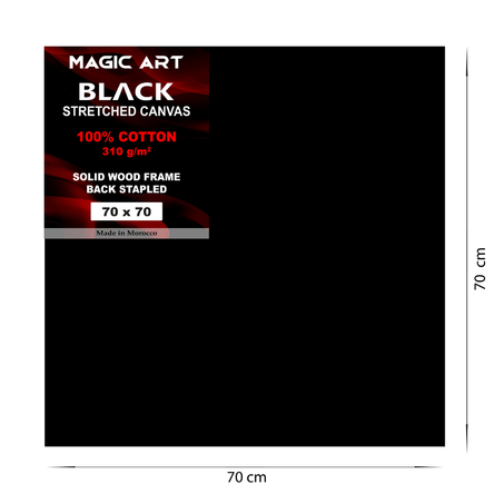 Toile Magic Art Black 70x70 cm
